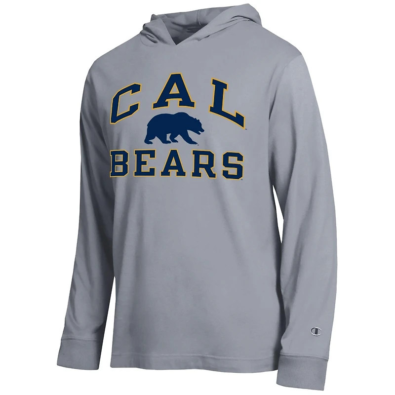 Men's Champion  Heather Gray Cal Bears High Motor All-Star Long Sleeve Hooded T-Shirt