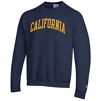 Men's Champion  Navy Cal Bears Basic Arch Fleece Pullover Sweatshirt