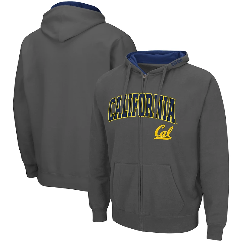 Chandail à capuchon Colosseum Charcoal Cal Bears Arch & Logo 3.0 pour homme