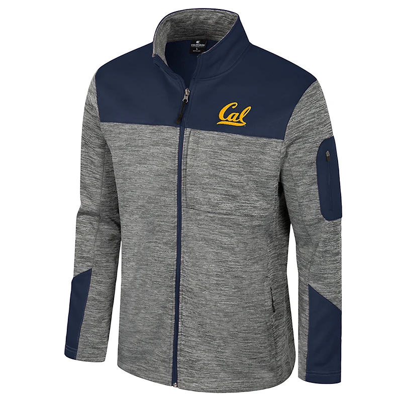 Men's Colosseum  Gray/Navy Cal Bears Guard Full-Zip Jacket