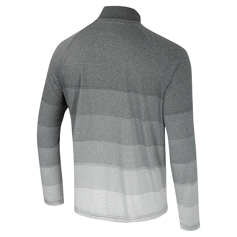 Coupe-vent à glissière quart de zip en maille rayée pour homme Colosseum Gray Cal Bears AI Raglan