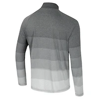 Coupe-vent à glissière quart de zip en maille rayée pour homme Colosseum Gray Cal Bears AI Raglan