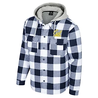 Veste zippée intégrale à carreaux Buffalo Cal Bears bleu marine/blanc Colosseum pour homme