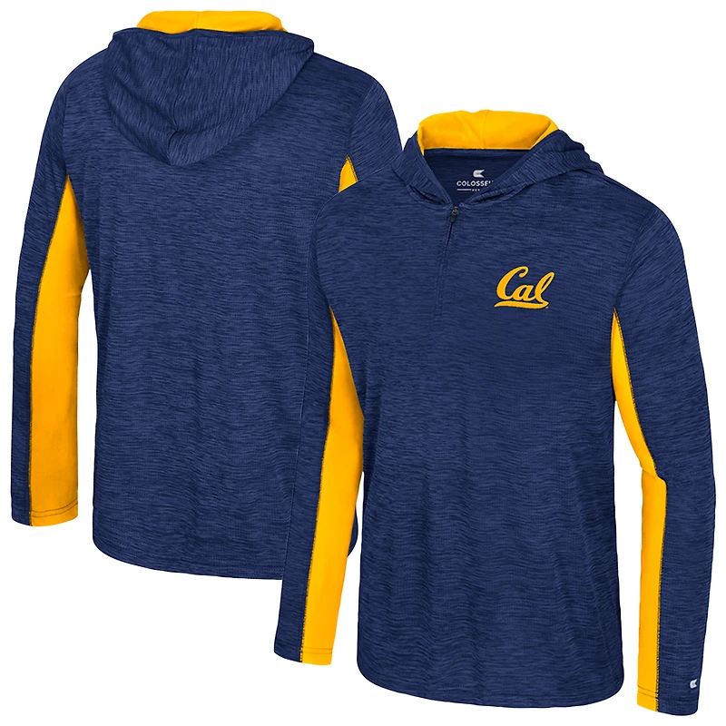 Men's Colosseum Navy Cal Bears Always Sunny Quarter-Zip Hoodie