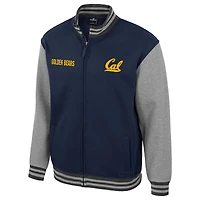 Men's Colosseum Navy Cal Bears Ambi-Turner Full-Zip Varsity Jacket