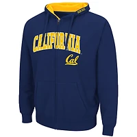 Sweat à capuche entièrement zippé Colosseum Navy Cal Bears Arch & Logo 3.0 pour homme
