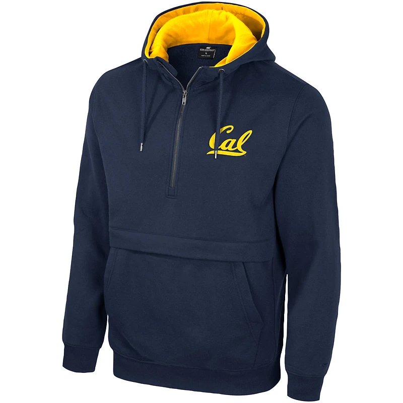 Men's Colosseum Navy Cal Bears Half-Zip Hoodie