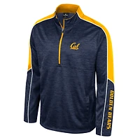 Men's Colosseum Navy Cal Bears Marled Half-Zip Jacket
