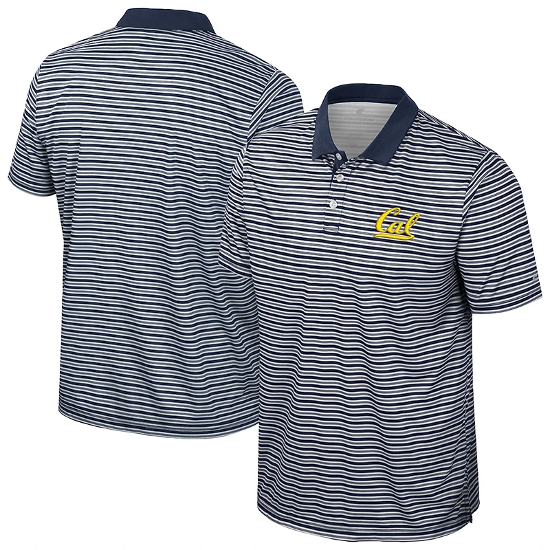 Men's Colosseum Navy Cal Bears Striped Polo