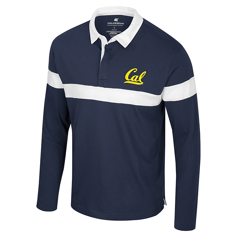 Men's Colosseum  Navy Cal Bears Too Cool For School Long Sleeve Polo