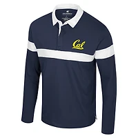 Men's Colosseum  Navy Cal Bears Too Cool For School Long Sleeve Polo