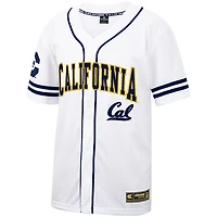 Maillot de baseball boutonné en maille Free Spirited Colosseum White Cal Bears pour hommes