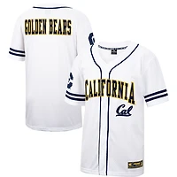 Maillot de baseball boutonné en maille Free Spirited Colosseum White Cal Bears pour hommes