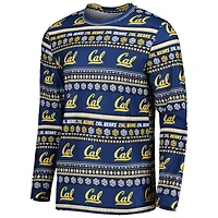 Men's Concepts Sport Navy Cal Bears Swivel Long Sleeve Top & Pants Sleep Set