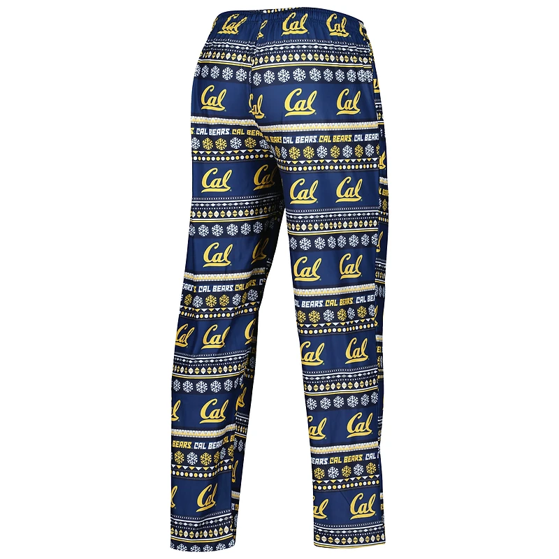 Ensemble de nuit pour homme Concepts Sport Navy Cal Bears Swivel avec haut à manches longues et pantalon