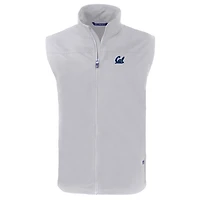 Men's Cutter & Buck  Gray Cal Bears Charter Eco Recycled Full-Zip Vest