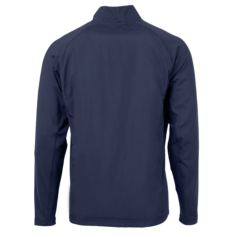 Men's Cutter & Buck Navy Cal Bears Big Tall Adapt Eco Knit Hybrid Recycled Full-Zip Jacket