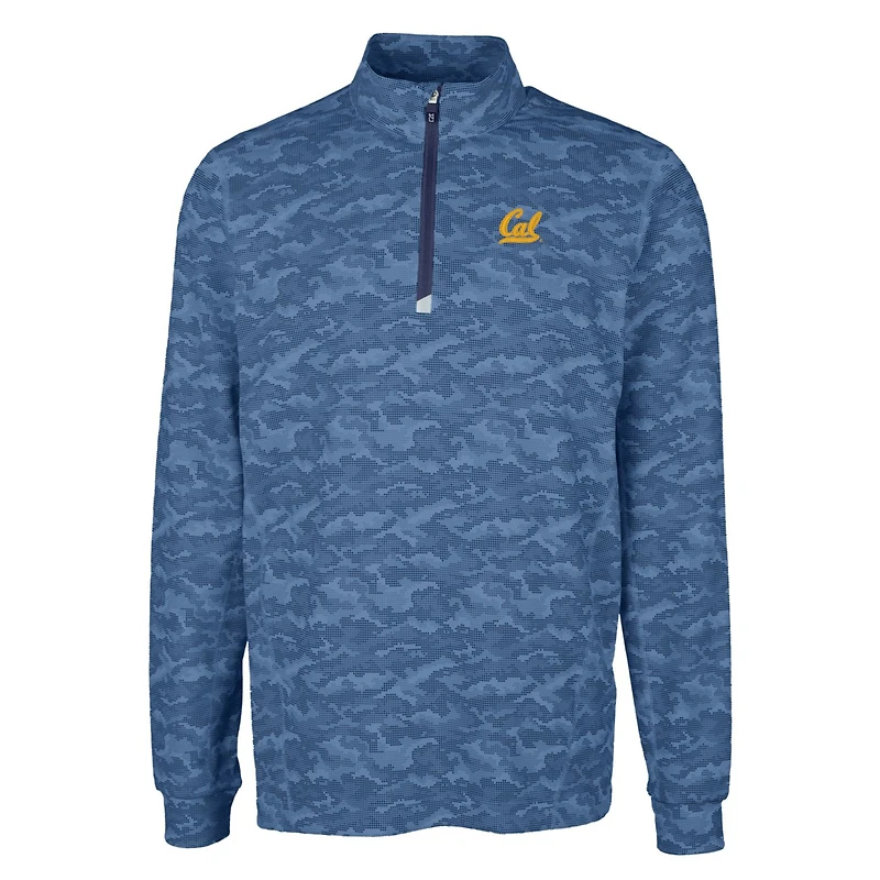 Pull-over extensible à imprimé camouflage Traverse pour homme, bleu marine, Cal Bears, coupe Cutter & Buck, grandes tailles