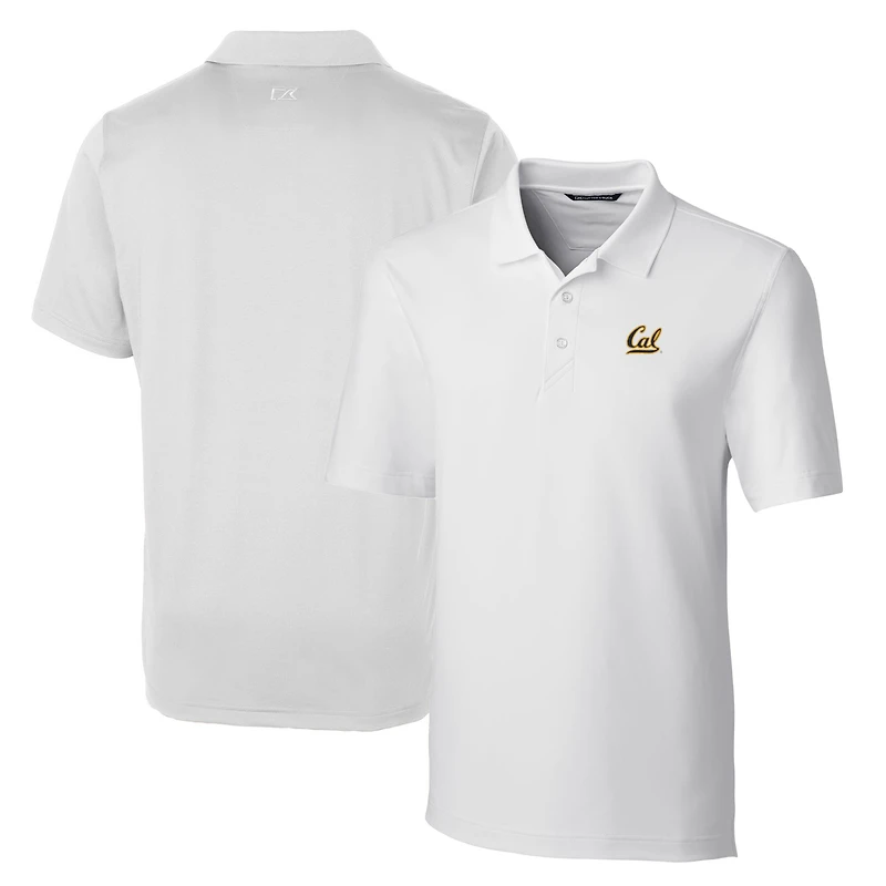 Men's Cutter & Buck White Cal Bears Big Tall Forge Stretch Polo