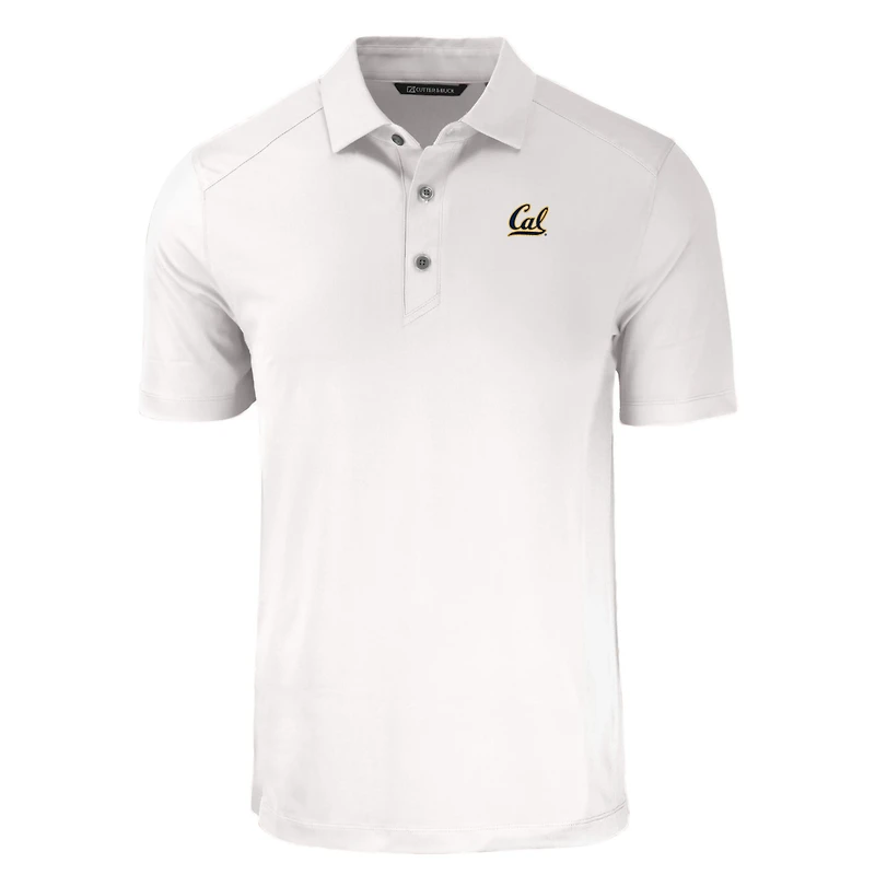 Men's Cutter & Buck White Cal Bears Forge Eco Stretch Recycled Polo