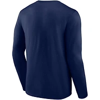 Men's Fanatics Navy Cal Bears Broad Jump 2-Hit Long Sleeve T-Shirt