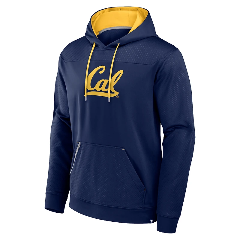Men's Fanatics  Navy Cal Bears Defender Dot Faded Primary Pullover Hoodie