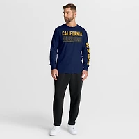 T-shirt à manches longues pour homme, bleu marine, Cal Bears, Quad Fuel The Fire