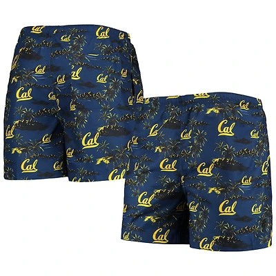 Men's FOCO Navy Cal Bears Island Palm Swim Trunks