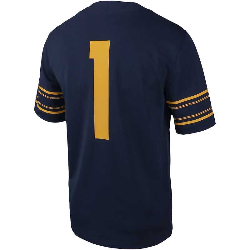 Maillot de football réplique intouchable Nike #1 Navy Cal Bears pour homme