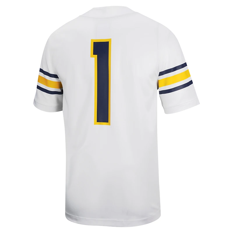 Maillot de football Nike #1 Cal Bears Untouchable pour homme, blanc