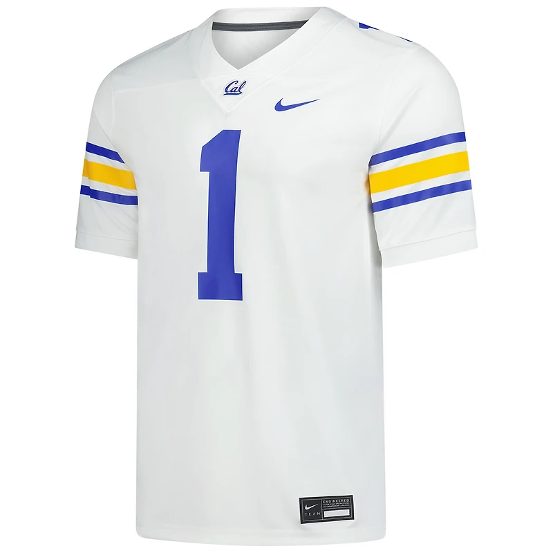 Maillot de match Nike #1 blanc Cal Bears Untouchable pour homme