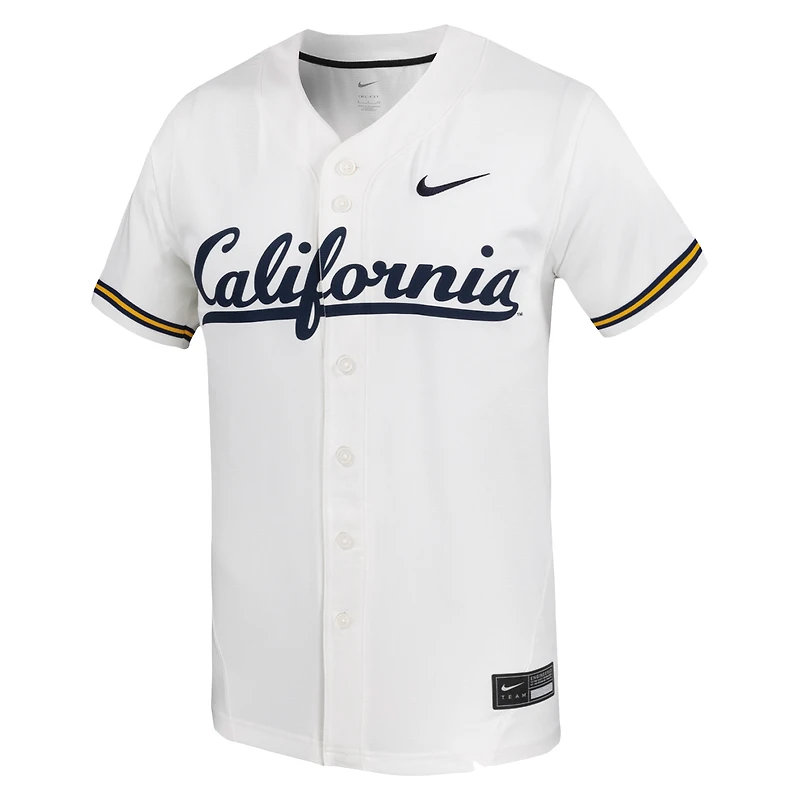 Maillot de baseball réplique Nike Cal Bears blanc pour homme