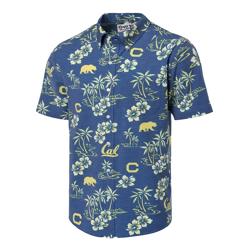Men's Reyn Spooner Navy Cal Bears Kekai Classic Tri-Blend Button-Down Shirt
