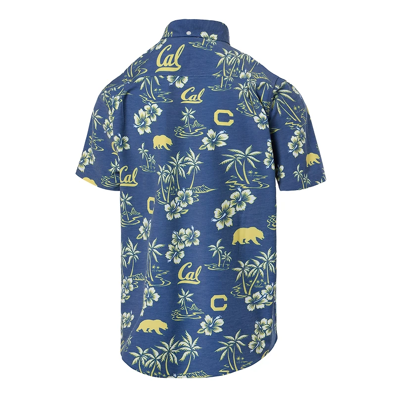 Men's Reyn Spooner Navy Cal Bears Kekai Classic Tri-Blend Button-Down Shirt