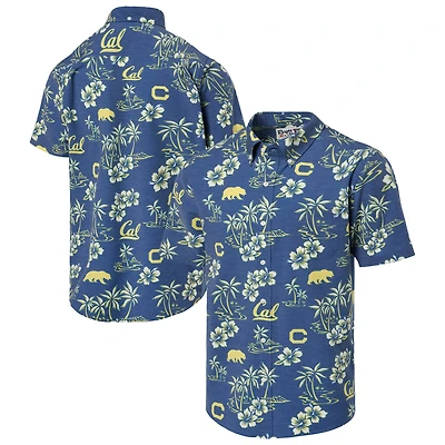 Men's Reyn Spooner Navy Cal Bears Kekai Classic Tri-Blend Button-Down Shirt