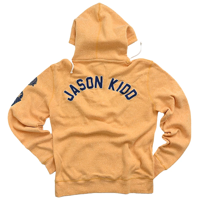 Men's Roots of Fight Jason Kidd Gold Cal Bears Name & Number Tri-Blend Pullover Hoodie