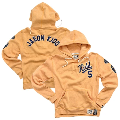 Men's Roots of Fight Jason Kidd Gold Cal Bears Name & Number Tri-Blend Pullover Hoodie