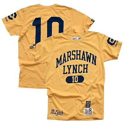 Men's Roots of Fight Marshawn Lynch Gold Cal Bears Name & Number T-Shirt
