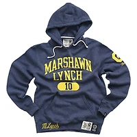 Men's Roots of Fight Marshawn Lynch Navy Cal Bears Name & Number Tri-Blend Pullover Hoodie