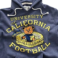 Men's Roots of Fight Navy Cal Bears Football Tri-Blend Pullover Hoodie