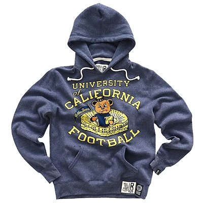 Men's Roots of Fight Navy Cal Bears Football Tri-Blend Pullover Hoodie