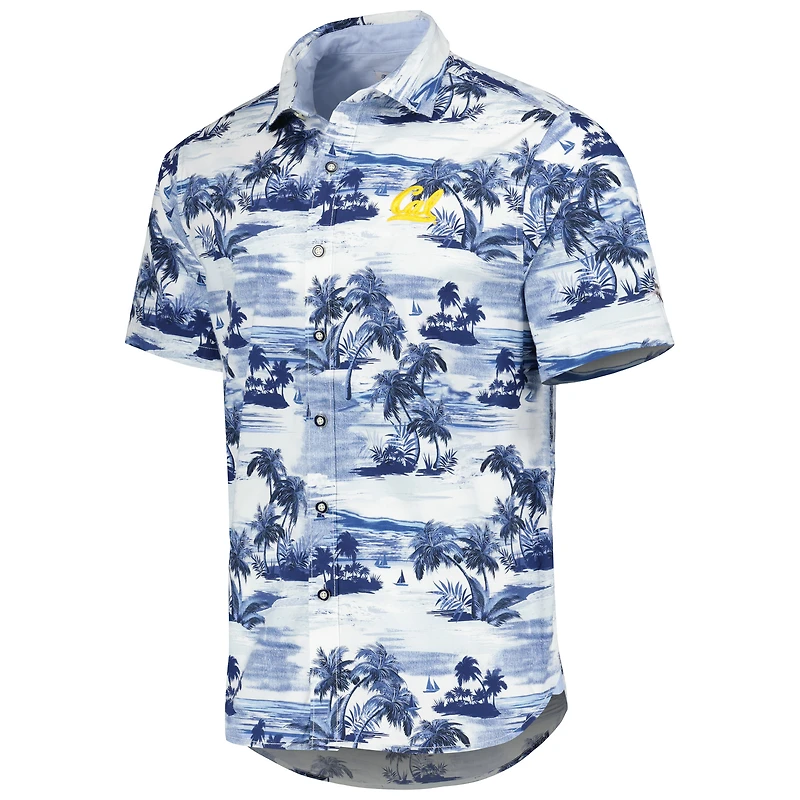 Chemise boutonnée Tommy Bahama Navy Cal Bears Tropical Horizons pour homme