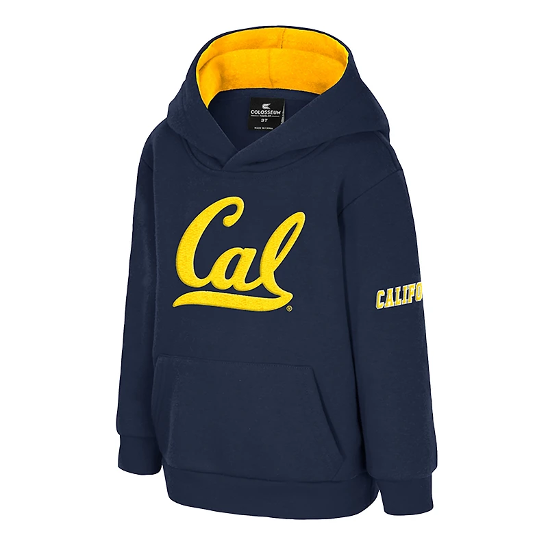 Sweat à capuche en polaire gros logo bleu marine Colosseum pour tout-petits Cal Bears