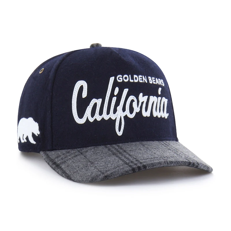 Casquette ajustable unisexe à carreaux bleu marine Cal Bears '47, collection Hitch