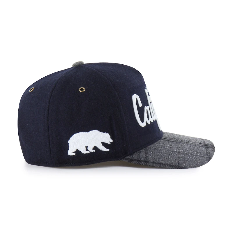 Casquette ajustable unisexe à carreaux bleu marine Cal Bears '47, collection Hitch