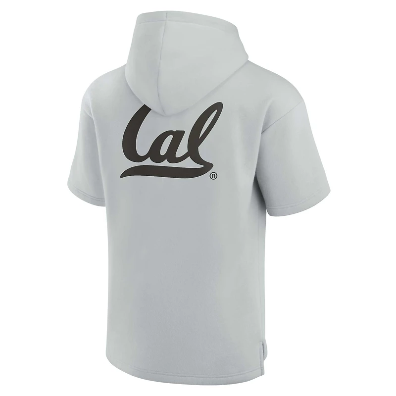 Sweat à capuche unisexe Fanatics Grey Cal Bears Elements en polaire super douce manches courtes