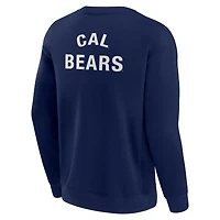 Sweat-shirt unisexe Fanatics Navy Cal Bears Super Soft Pullover Crew