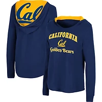 Colosseum Navy Cal Bears Catalina Sweat à capuche T-shirt manches longues pour femme