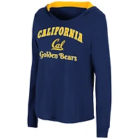 Colosseum Navy Cal Bears Catalina Sweat à capuche T-shirt manches longues pour femme