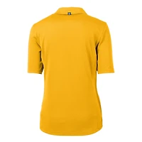 Women's Cutter & Buck Gold Cal Bears Virtue Eco Pique Recycled Polo